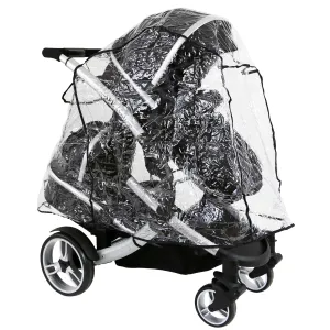 Rain Cover To Fit Puggle Memphis Duo Double Twin Tandem Raincover iN LiNe (Large) All In One Version