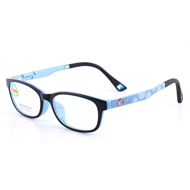 Reven Jate Unisex Children's Full Rim Square Tr 90 Silicone Eyeglasses 5680