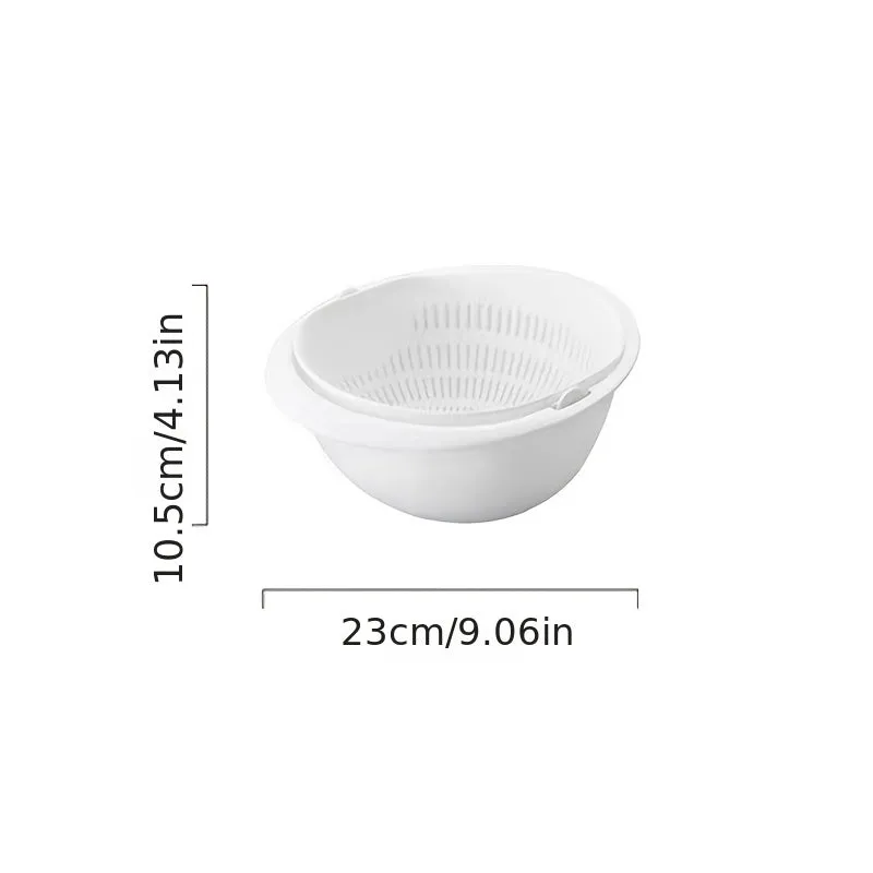 Rotate  Drain DoubleLayer Silicone Basket for Kitchen Washing