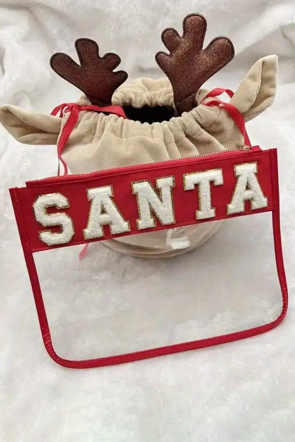 SANTA Clear Makeup Bag