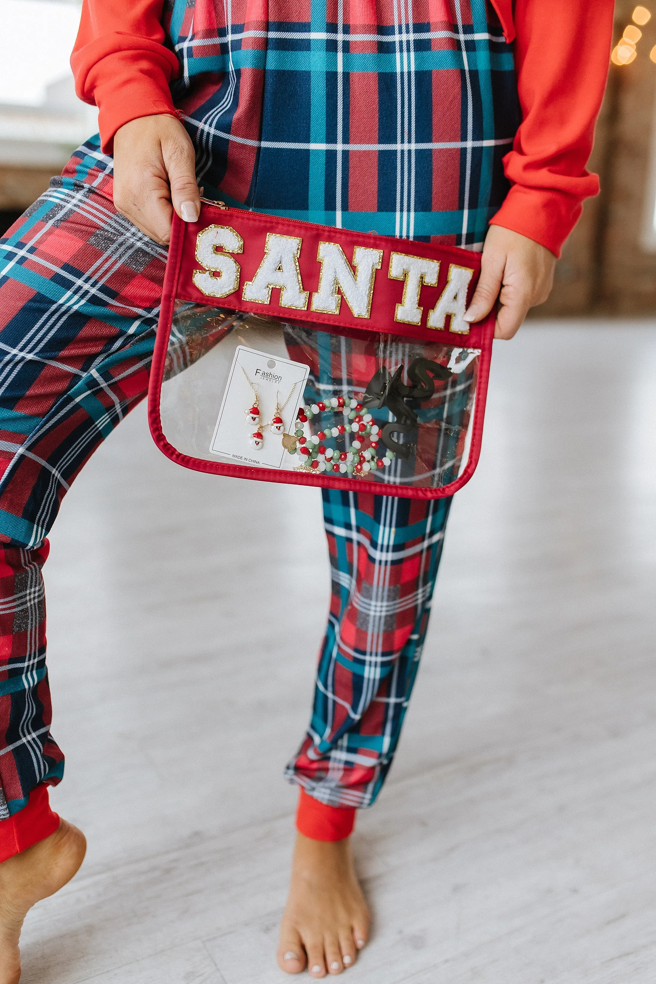 SANTA Clear Makeup Bag