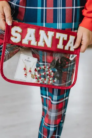 SANTA Clear Makeup Bag