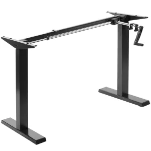 VIVO Compact Crank Height-Adjustable Desk Frame, DESK-M051MB/M051MW