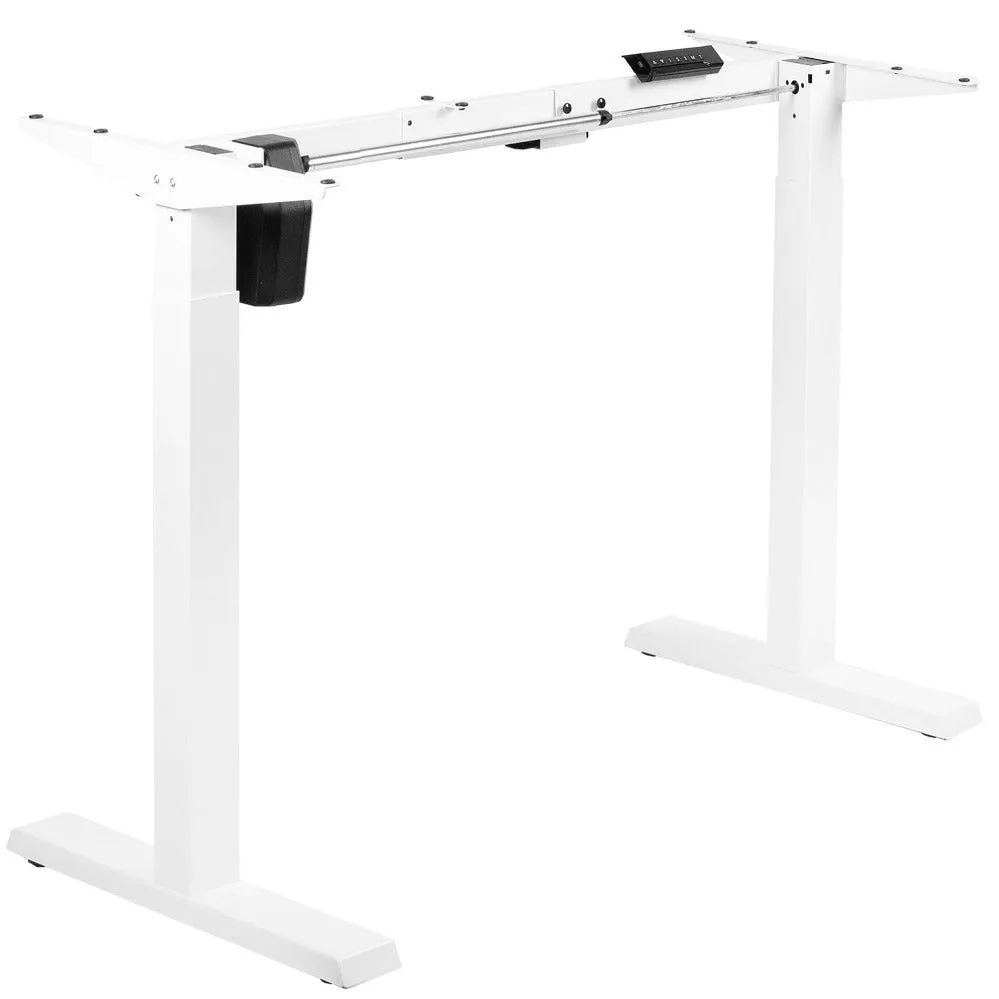 VIVO Compact Electric Single Motor Desk Frame, DESK-E151EW/E151EB, w/ Memory Pad Controller