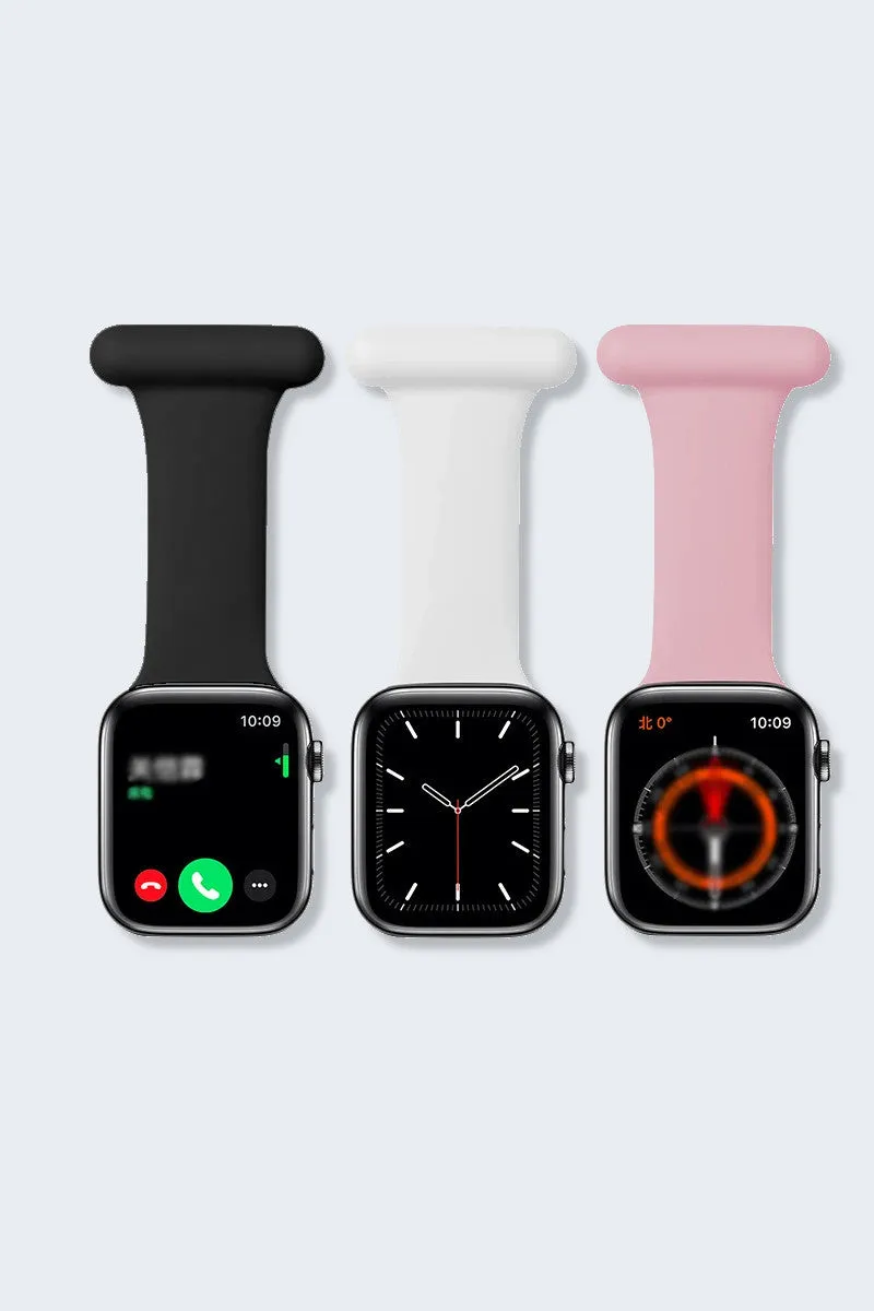 White Silicone Fob Clip for Apple Watch